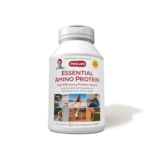 ANDREW LESSMAN Essential Amino Protein 90 Capsules - A Highly Bioavailable Protein Source with Essential and Branched Chain Amino Acids. Supports Structure and Function of Key Organs and Tissues. image