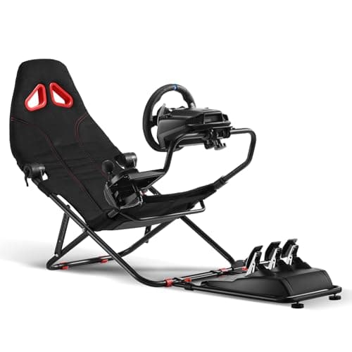 RACGTING Racing Simulator Cockpit for G920 G29 G923, Foldable Racing Simulator for Thrustmaster T248X T248 T300 T150 458 TX Xbox PS5 PS4 PC (Black) image