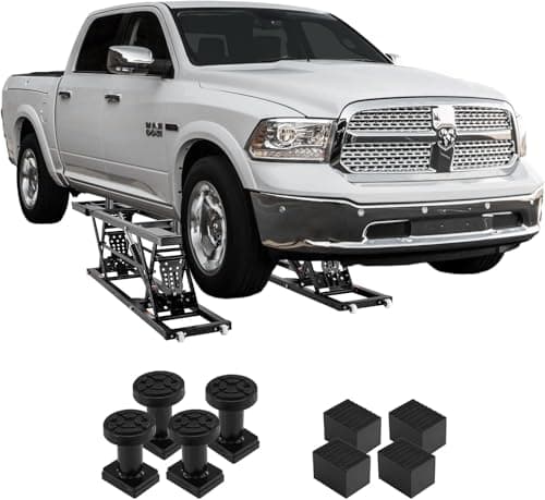 VEVOR Car Lift, 7,000 LBS Capacity Portable Car Lift, 26.8" Max. Height, with Extended-Length Plates image