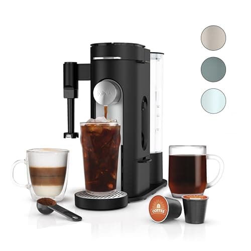 Ninja Pod & Grounds Specialty Single-Serve Coffee Maker, K-Cup Pod Compatible, Brews Grounds, Compact Design, Built-In Milk Frother, 56-oz. Reservoir image