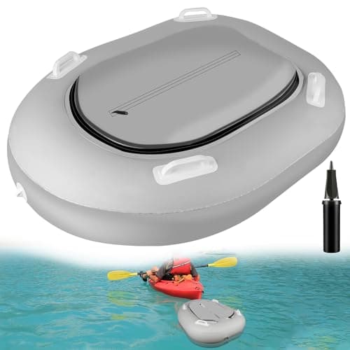 Inflatable Floating Coolers for River Lake, 38 Qt Heavy Duty PVC Cooler Float with 4 Handle for River Kayaking, Easy to Lift, Reflective Floating Coolers for Fishing, Includes Inflation Tool. image