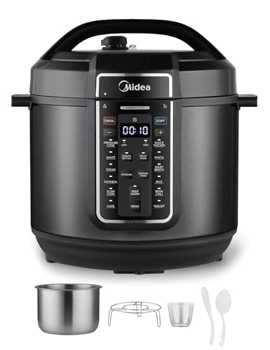 Midea 12-in-1 Electric Pressure Cooker, 8 Quarts, 12 Presets, Multi-Functional Programmable Slow Cooker, Rice Cooker, Steamer, Sauté Pan, Yogurt Maker, and More, Stainless Steel image