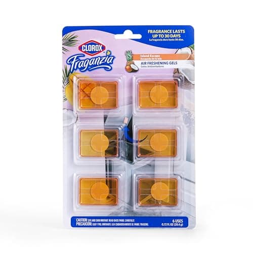 Clorox Fraganzia Adhesive Air Freshening Gels in Island Escape, 6pk image