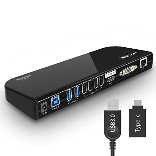 WAVLINK USB Laptop Docking Station Dual Monitors, DisplayLink Computer Dock for M1 M2 Mac and Windows, ChromeOS, Ubuntu 20.04/22.04 (HDMI & HDMI/DVI/VGA, 6xUSB Ports, LAN, Audio) image
