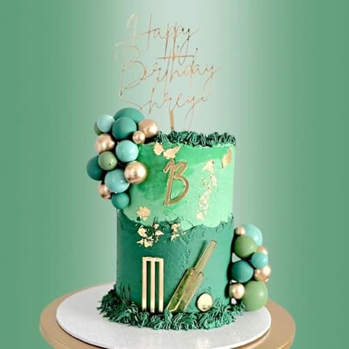 4PCS Cricketer Ball Cake Topper, Cricket Bat Cupcake Toppers, Cricket Party Decorations for Boys Men Glitter Cricket Happy Birthday Decorations Sports Theme Party Supplies image