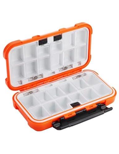 Hlotmeky Small Kayak Mini Tackle Box Waterproof Fishing Lure Box Terminal Storage Fishing Hook Organizer image