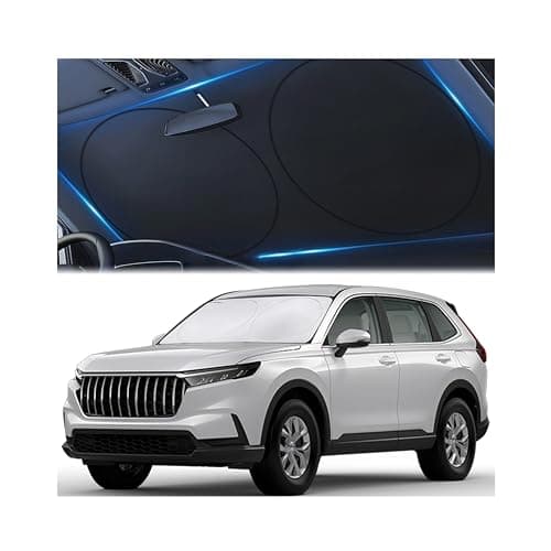 Magnelex Car Windshield Sunshade | Innovative No-Light-Pass Technology for Maximum Protection | Foldable Sun Shade Keeps Your Vehicle Cool | Fit for Cars, Trucks, and SUVs | Large (63 x 33.8 in) image