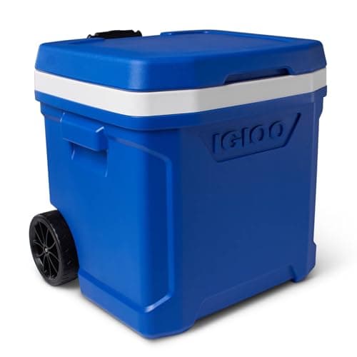 Igloo 28 Qt Blue Wheeled Cooler with Locking Telescoping Handle image