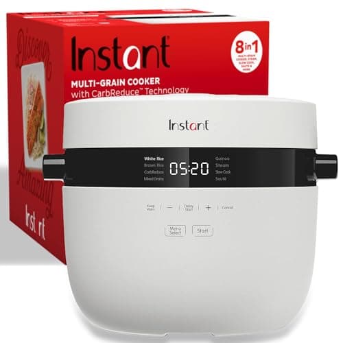 Instant Pot 20-Cup Rice Cooker, Rice and Grain Multi-Cooker with Carb Reducing Technology without Compromising Taste or Texture, From the Makers of Instant Pot, Includes 8 Cooking Presets image