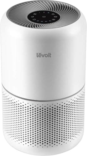 LEVOIT Air Purifier for Home Allergies Pets Hair in Bedroom, Covers Up to 1095 ft² by 56W High Torque Motor, 3-in-1 Filter with HEPA Sleep Mode, Remove Dust Smoke Pollutants Odor, Core300-P, White image