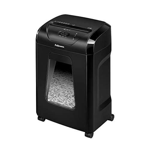 Fellowes Powershred 12 Sheet Cross-Cut Paper Home Office Paper Shredder, 19.50" H x 9.69" W x 13.44" D image