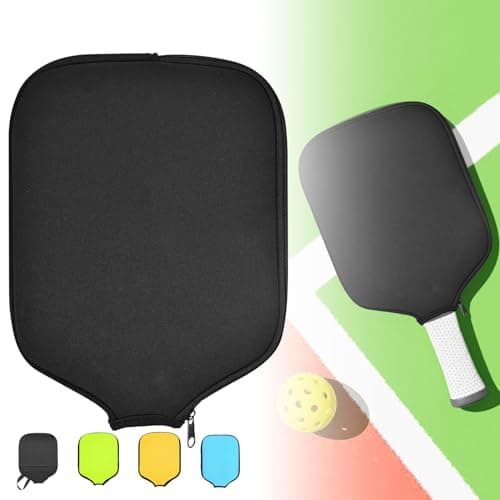 Qujior Pickleball Paddle Cover, Universal Case Size - 8.6 x 12.2 inches Racket Sleeve, Compatible with Most USAPA Standard and Elongated Pickball Paddles (1 Pack Black) image