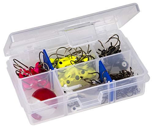 Flambeau Outdoors 1002 Fishing Tackle Box - Includes 2 Dividers, 6 Compartments, Clear Tackle Box Fishing Lure Organizer, Tuff Tainer Tackle Box with Zerust Anti-Rust Dividers image