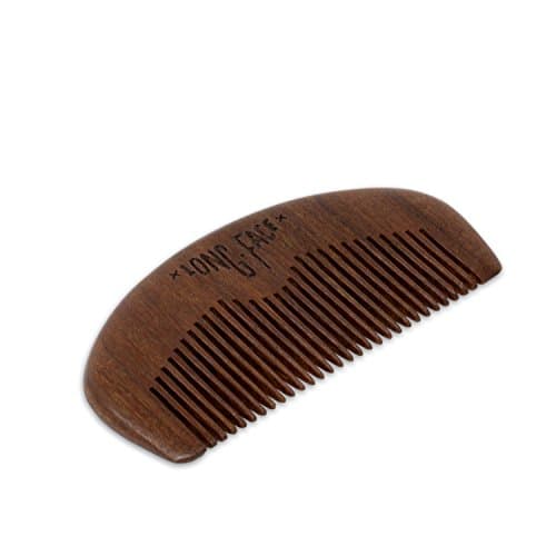 Long Face Gentleman Beard and Mustache Wood Comb, Perfect for Balms and Oils, Anti-Static, Pocket Size for all types of Beards. image