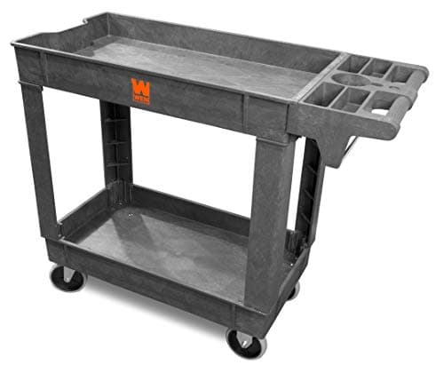 WEN 73009 500-Pound Capacity 40 by 17-Inch Two-Shelf Service Utility Cart image