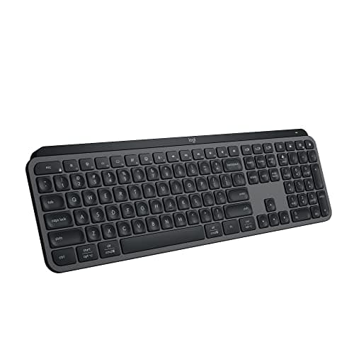 Logitech MX Keys S Wireless Keyboard, Low Profile, Fluid Precise Quiet Typing, Programmable Keys, Backlighting, Bluetooth, USB C Rechargeable, for Windows PC, Linux, Chrome, Mac - Graphite image