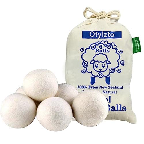 Otylzto Wool Dryer Balls 6-Pack, Drying Balls for Laundry,Reusable As Natural Fabric Softener, Reduce Clothing Wrinkles, Drying Clothes Faster Eco-Friendly image