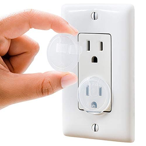 Clear Outlet Covers (50 Pack) Value Pack – Baby Safety Outlet Plug Covers – Durable & Steady image