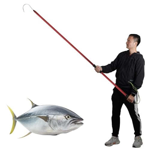 Fishing Gaff Hook Fish Hooked Gig Harpoon Gigging Spear Harpoons Pole with Stainless and Aluminum Hook for Tuna, Flagfish, Steelhead, Salmon, Fly, Kayak, Catfish, Flounder, Bass Trout Striper image