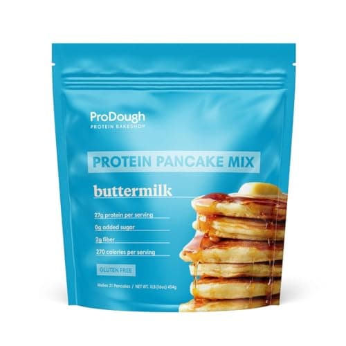 ProDough Shop Buttermilk Pancake and Waffle Mix - Gluten Free, Low Carb, High Protein Pancake Mix - Healthy Pancakes and Waffles for Breakfast or Snack image