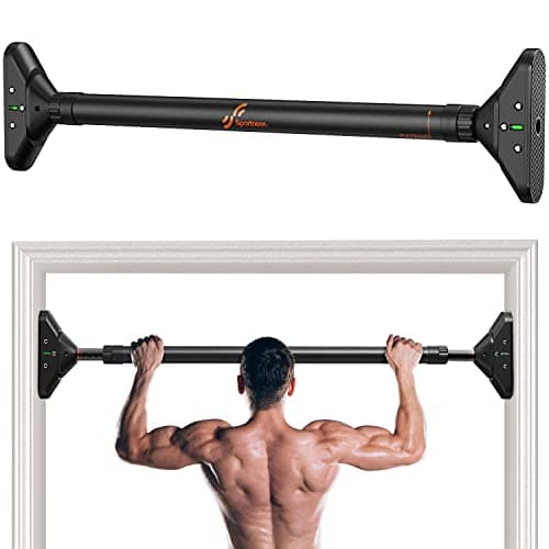 Sportneer Pull Up Bar Doorway Chin Up Bar No Screws Door Frame Chin Up Push Up Sit Up Bar Adjustable 75-94cm (29.5''-37'') Up to 200kg Capacity Workout Bar image