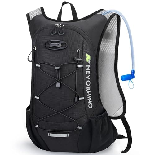 Lightweight Hydration Backpack, Running Backpack with 2L Water Bladder, Hydro Water Daypack for Cycling Hiking Rave for Men Women image