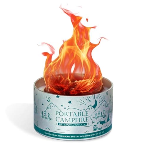 Portable Campfire for Camping Backyard Gathering Date Night, Smores Fire Pit Picnics, Reusable Fire Pit 3-5 Hours Burn Time, Emergency Heat image
