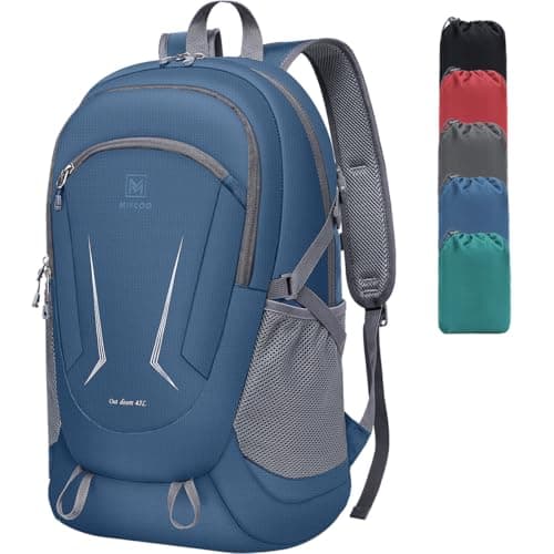 MIYCOO Ultra Lightweight Packable Backpack for Travel Camping, 45L Hiking Back Pack Waterproof Foldable Daypack for Men Women Blue image