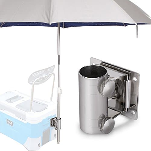 Fishing Box Umbrella Holder, High Strength Adjustable Stainless Steel Umbrella Holder Bracket Stand Base image