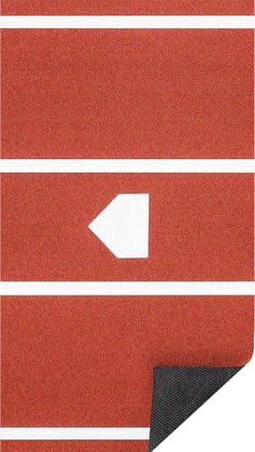 KuiBonu 2024 Upgraded Version Baseball Hitting Mat with Antislip Rubber Backing, 10' x 5' Batting Cage Mat with Home Plate, Batters Box Turf Mat Baseball for Indoor and Outdoor image