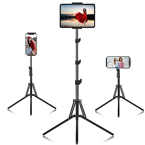 SAMHOUSING Ipad Tripod Stand, with 65 inch Height Adjustable iPad Stand Holder image
