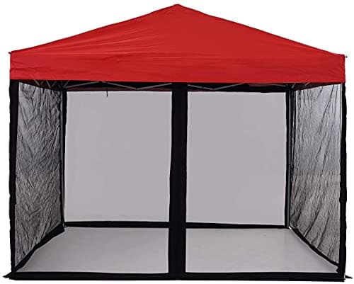 Mosquito Net for Outdoor Patio and Garden, Screen House for Camping and Deck, Gazebo Screenroom, Zippered Mesh Sidewalls for 10x 10 Gazebo (Black) image