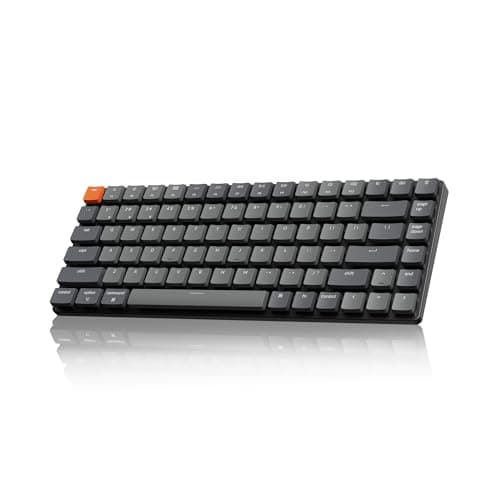 Keychron K3 Version 2, 84 Keys Ultra-Slim Wireless Bluetooth/USB Wired Mechanical Keyboard with White LED Backlit, Low-Profile Gateron Mechanical Brown Switch Compatible with Mac Windows image
