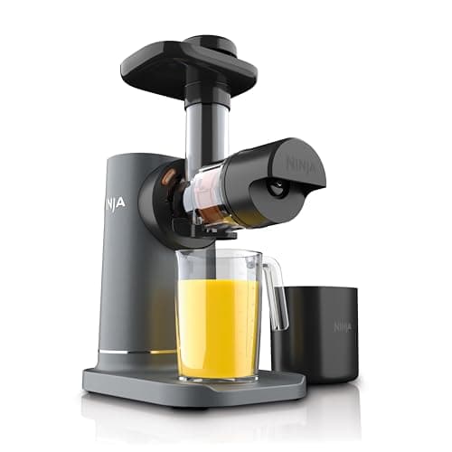 Ninja JC151 NeverClog Cold Press Juicer, Powerful Slow Juicer with Total Pulp Control, Countertop, Electric, 2 Pulp Functions, Dishwasher Safe, 2nd Generation, Charcoal image
