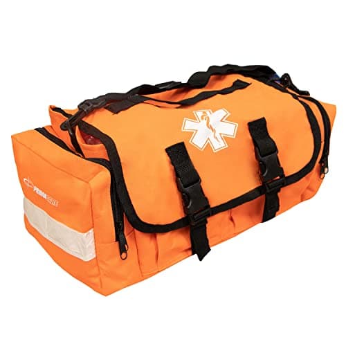 Primacare KB-RO24 Empty First Responder Bag, 15"x9"x8", Professional Compartment Kit Carrier for Trauma and Emergency Medical Supplies, Orange image