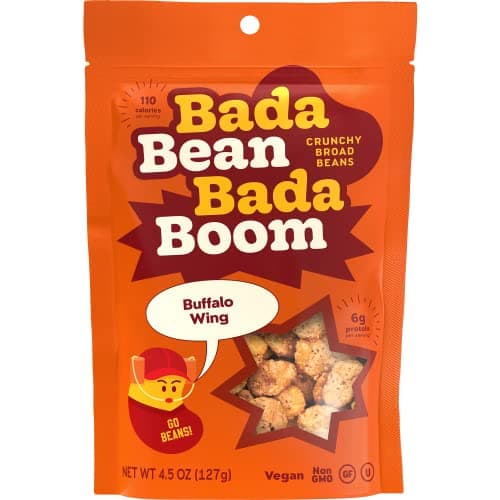 Bada Bean Bada Boom, Crunchy Roasted Broad Bean Snacks (Fava), High Protein, Vegan, Gluten-free - 110 Calorie Packs, Cinnamon, 4.5 Ounce (Pack of 6) image