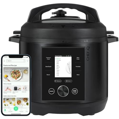 CHEF iQ Smart Pressure Cooker 10 Cooking Functions & 18 Features, Built-in Scale, 1000+ Presets & Times & Temps w/App for 600+ Foolproof Guided Recipes, Rice & Slow Electric MultiCooker, 6 Qt image