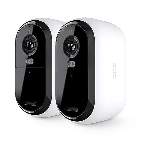 Arlo Essential Security Camera 2K | Indoor - Outdoor | 2nd Gen | Wireless with Spotlight, 2-Way Audio, Color Night Vision, Live Stream, Motion Activation, Real Time Notifications - White, 2 Camera image