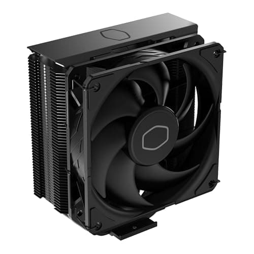 Cooler Master Hyper 212 Black CPU Air Cooler, SickleFlow 120 Edge PWM Fan, Aluminum Top Cover, 4 Copper Heat Pipes, 152mm Tall, AMD Ryzen AM5/AM4, Intel LGA 1851/1700/1200 Brackets image