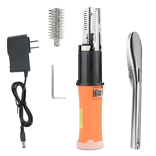 Cordless Electric Fish Scaler Tools,Built-in 12v Rechargeable Battery,2 Cutter Heads,Two-way Rotated,IPX7 Waterproof,Electric Fish Scaler Remover,Fish Scale Remover,Professional Fish Descaler Tool image