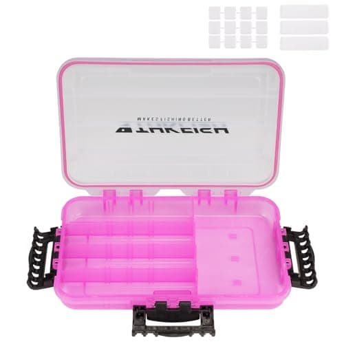 THKFISH Fishing Tackle Box 3600 Tackle Tray Floating Fishing Lure Box Storage Organizer Small Plastic Box with Adjustable Dividers,Sun-proof 1/2PCS image