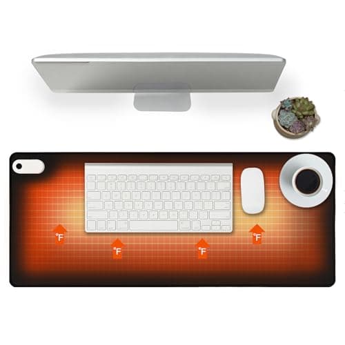 Heated Desk Pad, Heated Mouse Pad- 31.5 x 13 inch, Heated Desk Mat, Desk Warmer - Ideal for Office and Home image