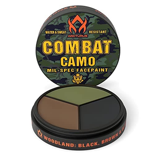 Arcturus 3-Color Camo Face Paint - Water & Sweat Resistant - Built-in Mirror for Easy Field Application image