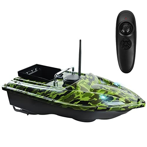 Bait Boat for Fishing RC Fishing Bait Boat for Carp Fishing - 546Yards Remote Control with 3.3lbs Loading (Camo Green) image