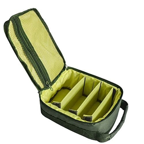 XUJIQI Fishing Tackle Bag Waterproof Fishing Bag - Portable Fishing Reel & Gear Bag with 3 Adjustable Dividers for Spinning Baitcasting Fly Reels (Army Green) image