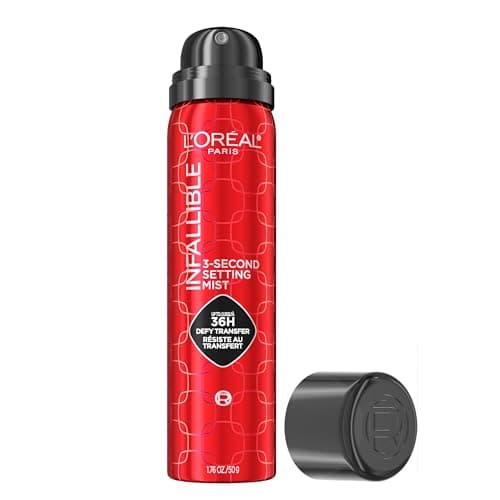 L'Oreal Paris Infallible 3-Second Setting Spray Mist, Microfine Mist for up to 36HR Wear, Clear, 1.76 oz image