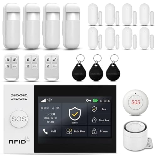 PGST Wireless Home Alarm System 21-Piece Kit, WiFi/4G Alarm System for Home Security with Phone APP Alert image