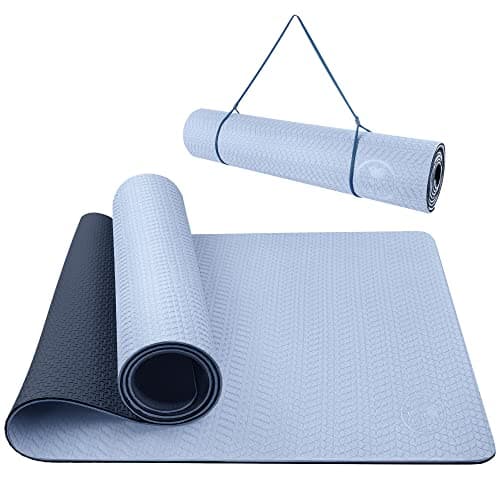IUGA Yoga Mat Non Slip Anti-tear Yoga Mats Eco Friendly Hot Yoga Mat Thick Workout & Exercise Mat for Yoga, Pilates and Fitness (72"x 24"x 6mm) image