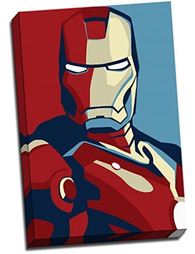 Panther Print Retro Pop Art Canvas Iron Man Print Poster 30X20 Inches A1 image