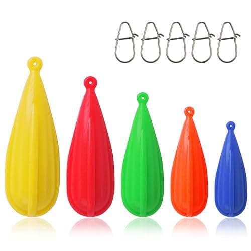 Fishing Practice Plugs, 5 Mixed Sizes Bait Casting Practice Plug Weight Silicone Practice Plugs for Kids Beginner to Improve Casting Skills image